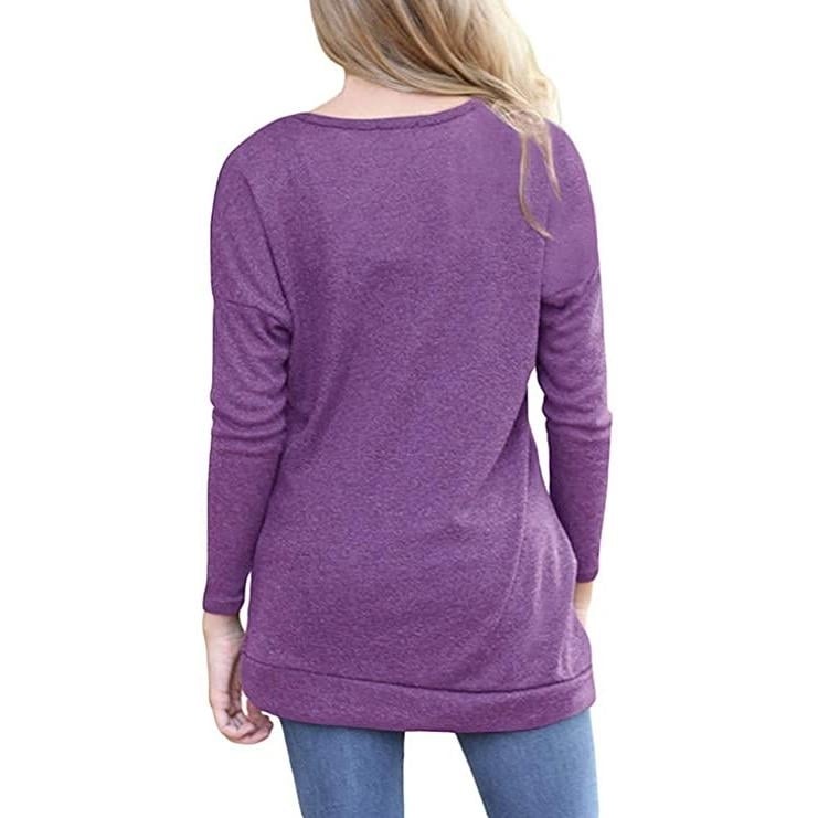 Womens Casual Long Sleeve Tunic Tops Image 4