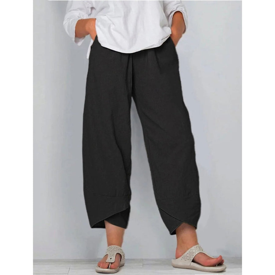 Womens Casual Plus Size Cotton Pants Image 1