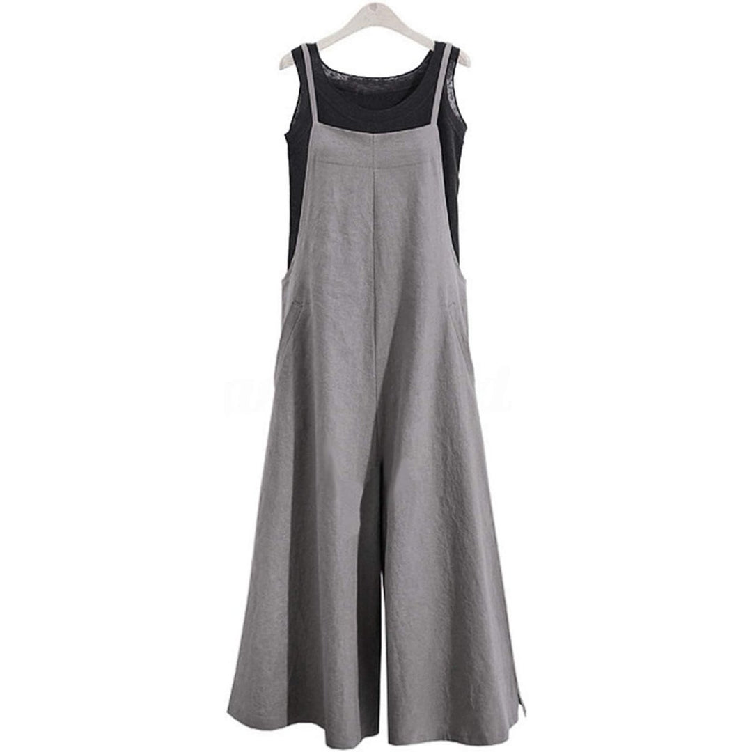 Womens Casual Loose Long Wide Leg Jumpsuits Image 1