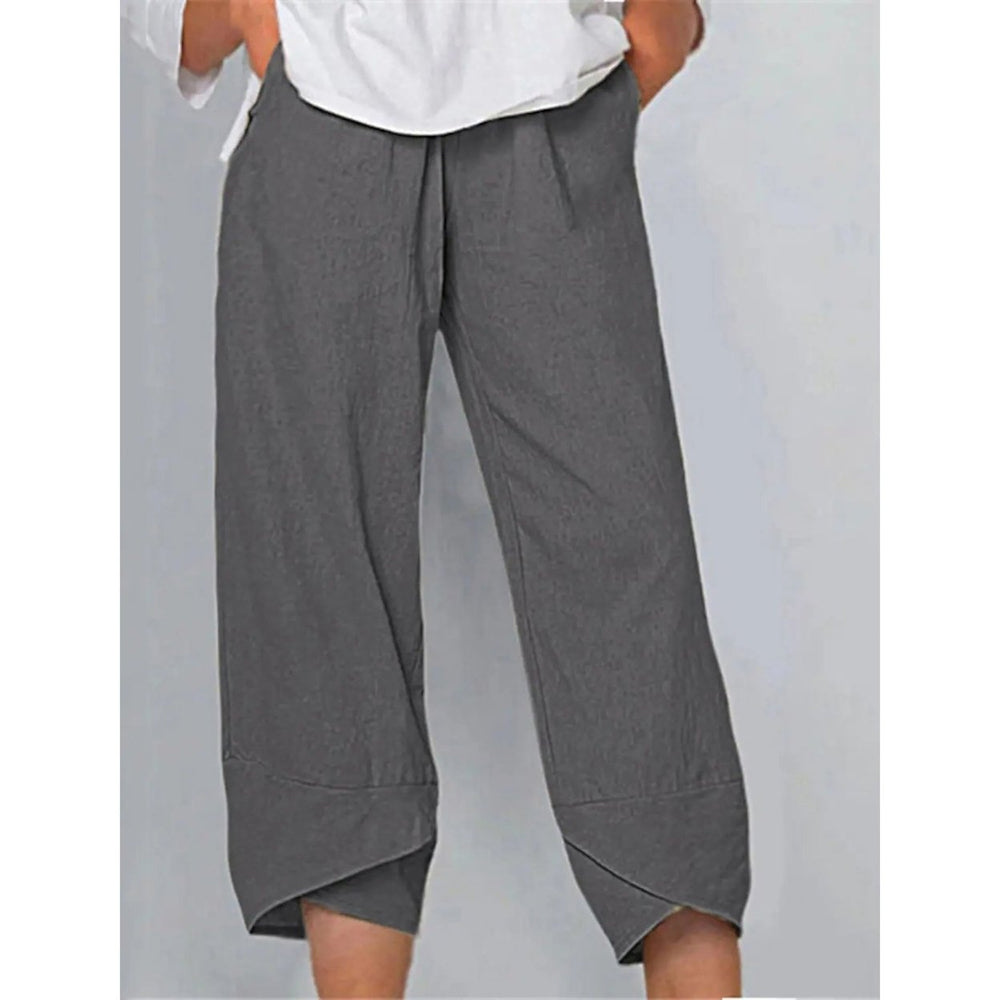 Womens Casual Plus Size Cotton Pants Image 2