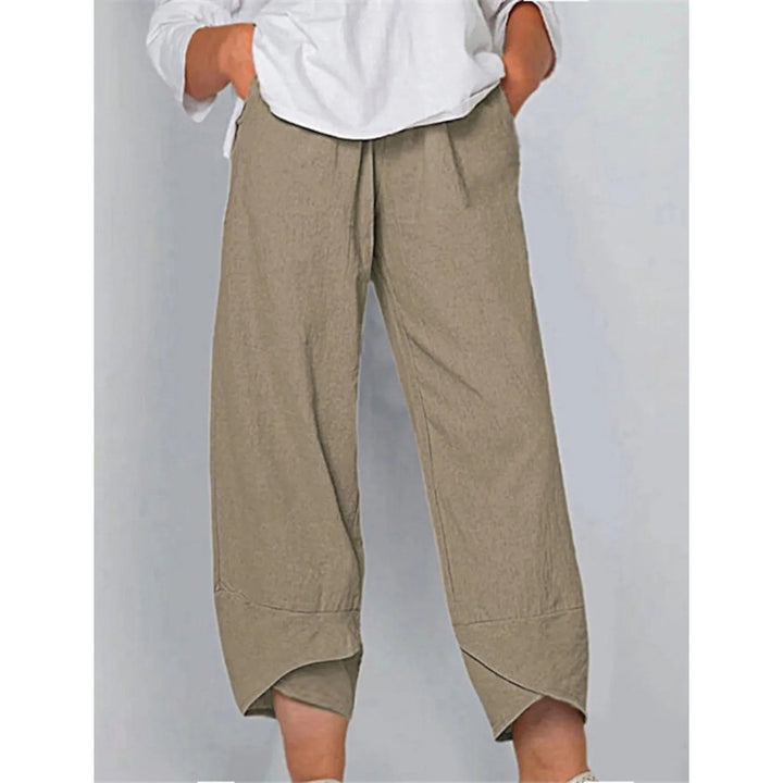 Womens Casual Plus Size Cotton Pants Image 3