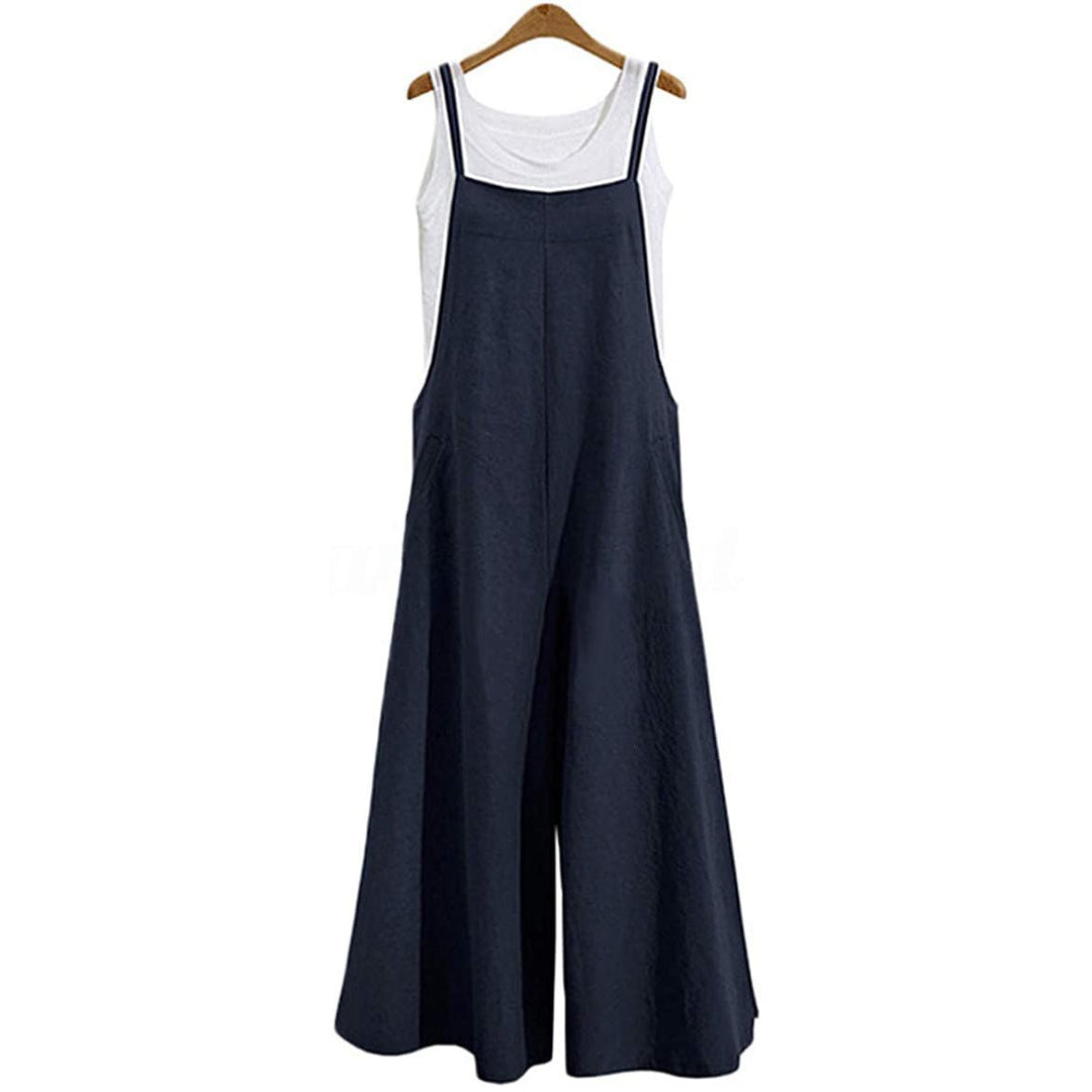 Womens Casual Loose Long Wide Leg Jumpsuits Image 1