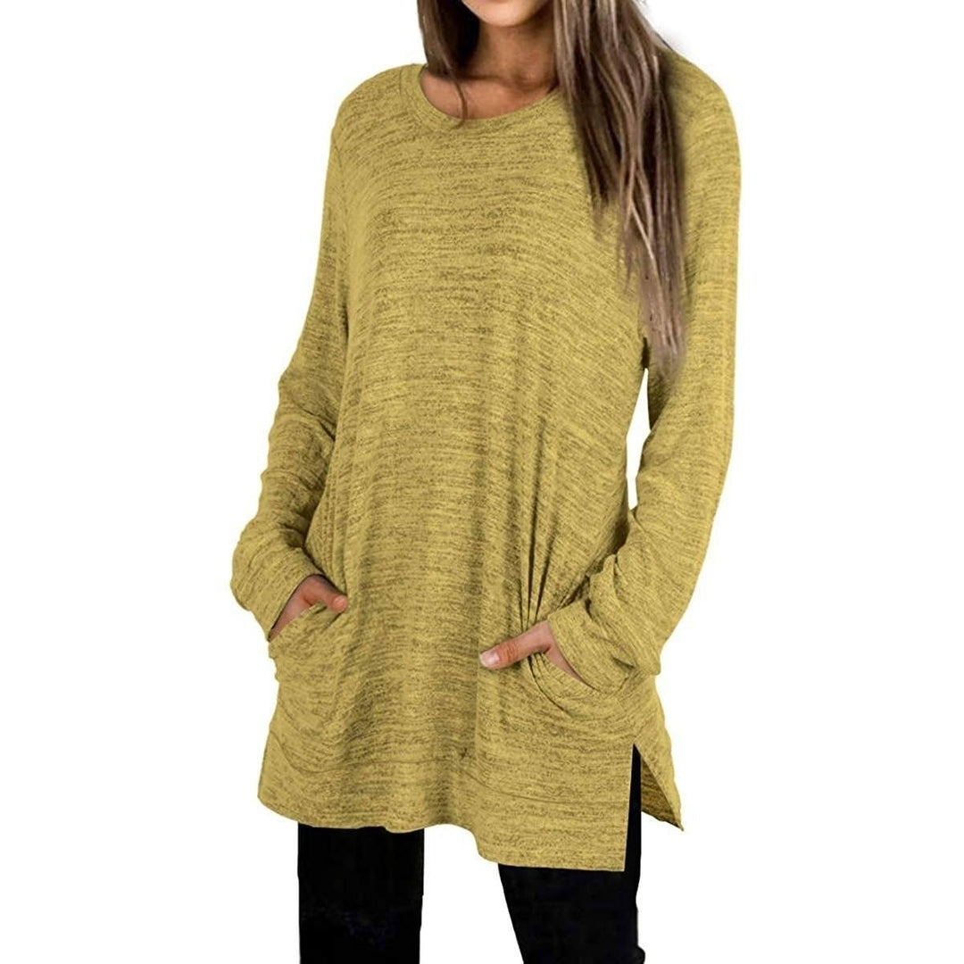 Womens Casual Sweatshirts Long Sleeve Oversized Shirt Image 4