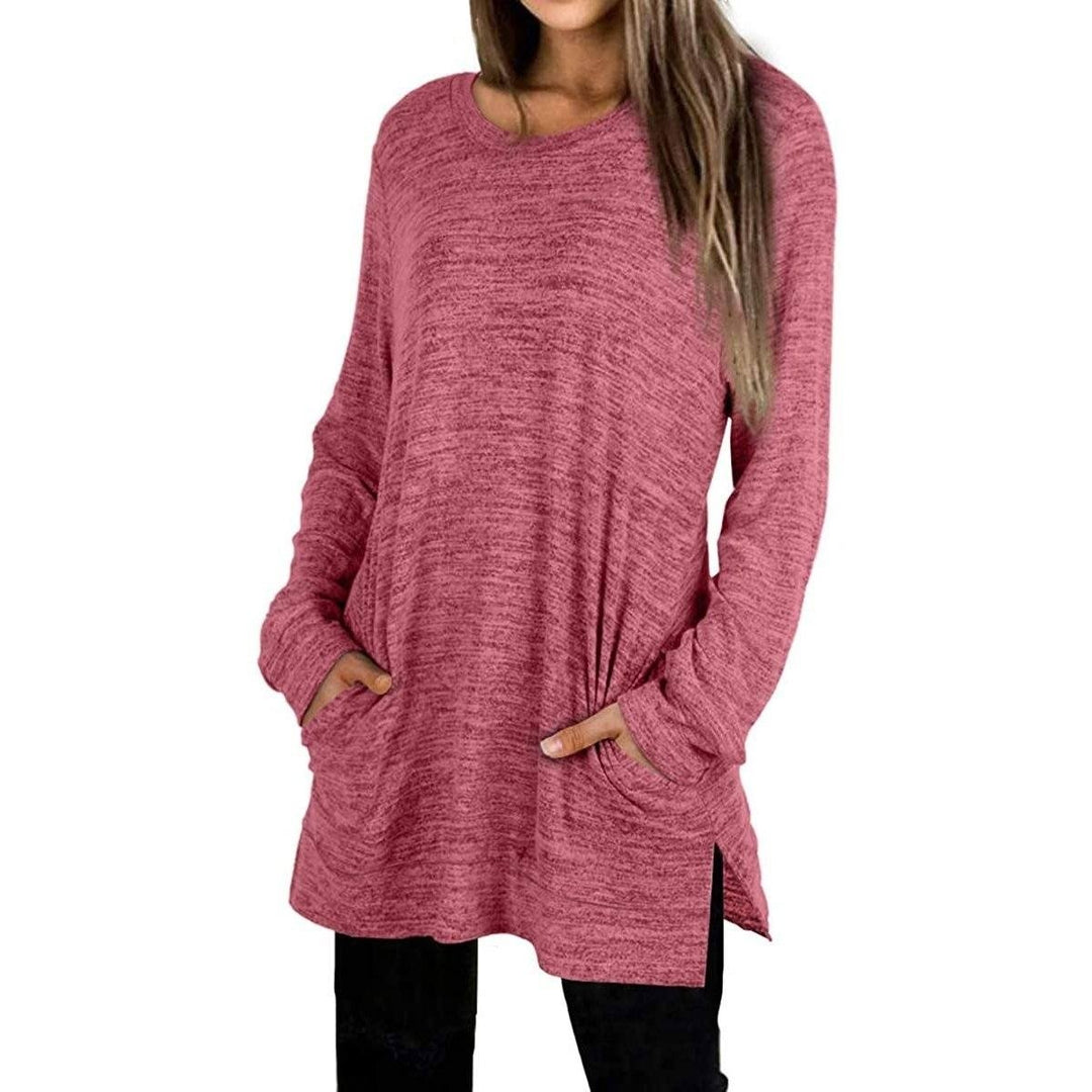 Womens Casual Sweatshirts Long Sleeve Oversized Shirt Image 8