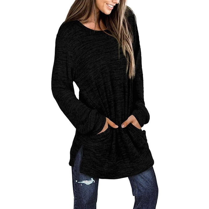 Womens Casual Sweatshirts Long Sleeve Oversized Shirt Image 12