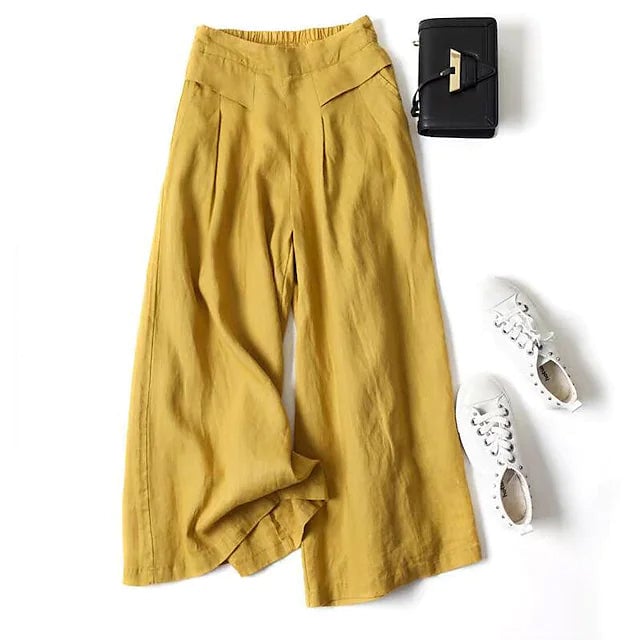 Womens Casual Wide Leg Pants Image 3