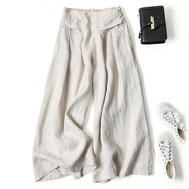 Womens Casual Wide Leg Pants Image 4