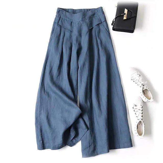 Womens Casual Wide Leg Pants Image 4