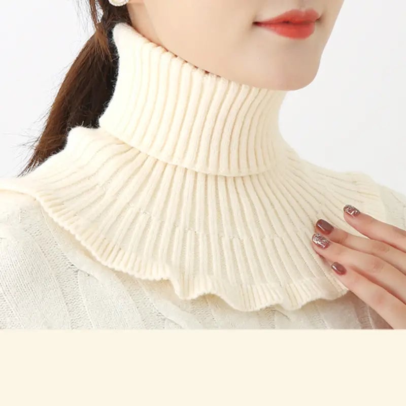 Womens Coldproof Warm Knitted Neck Scarf Image 1