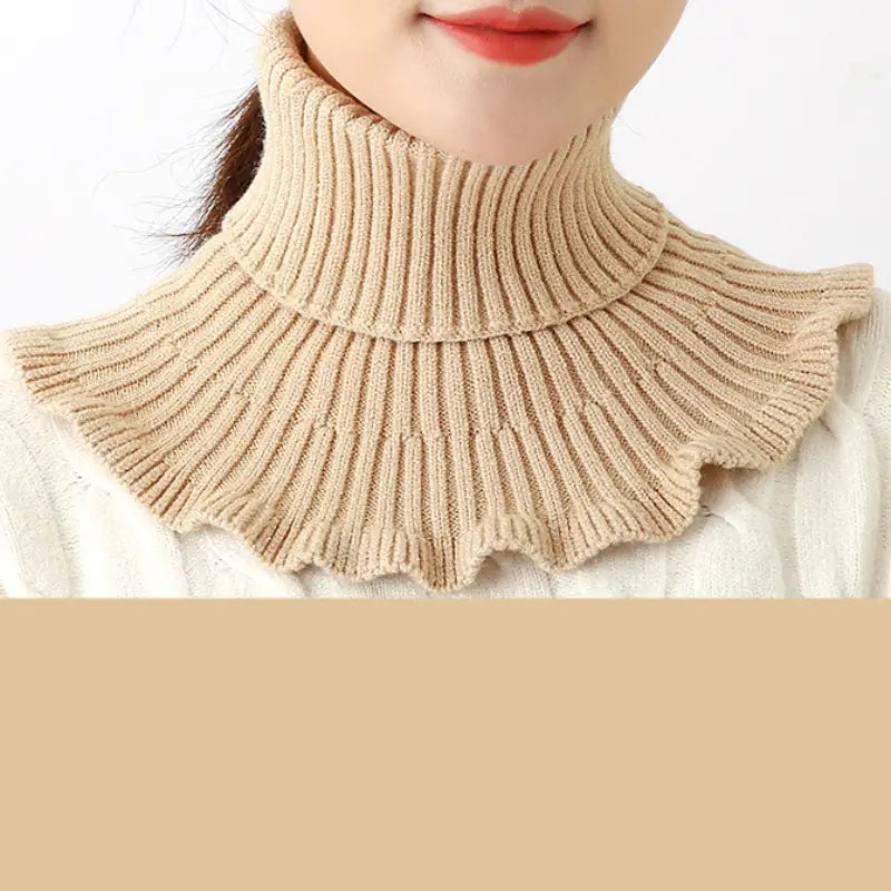 Womens Coldproof Warm Knitted Neck Scarf Image 1