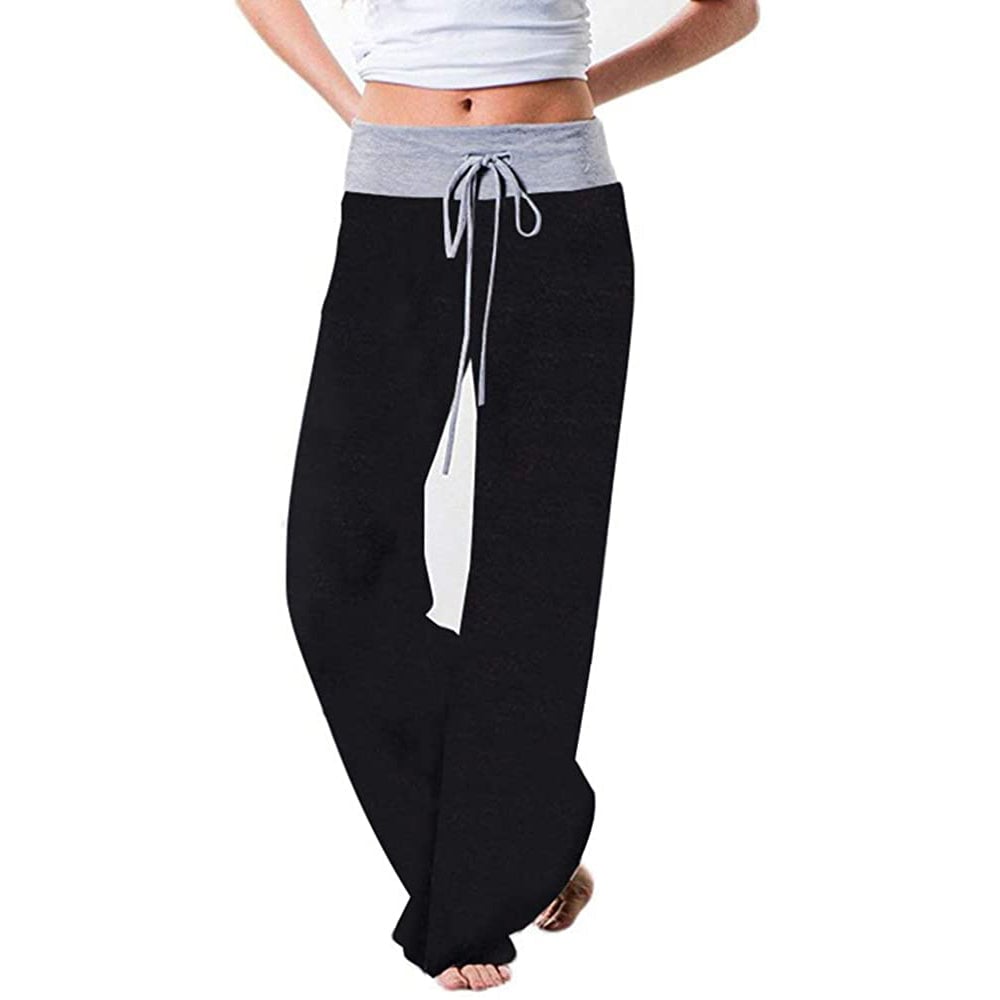 Womens Comfy Stretch Drawstring Palazzo Wide Leg Lounge Pant Image 6