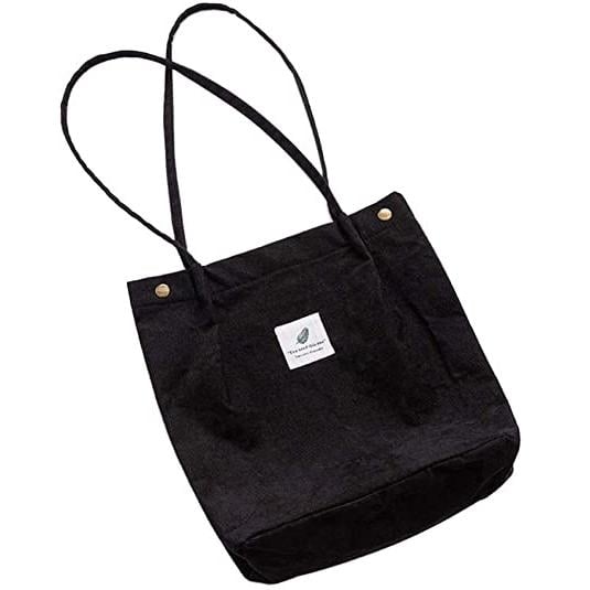 Womens Corduroy Shoulder Tote Bag Image 1