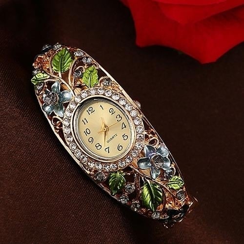 Womens Crystal Bracelet Wrist Watch Image 3