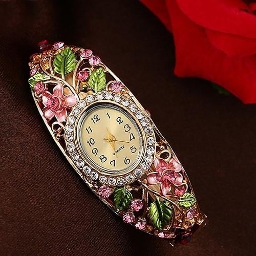 Womens Crystal Bracelet Wrist Watch Image 4