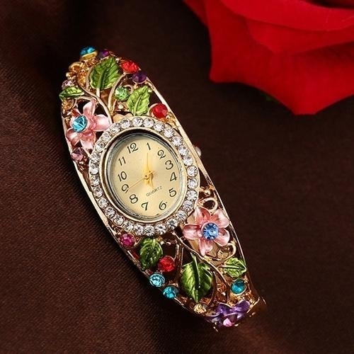 Womens Crystal Bracelet Wrist Watch Image 6