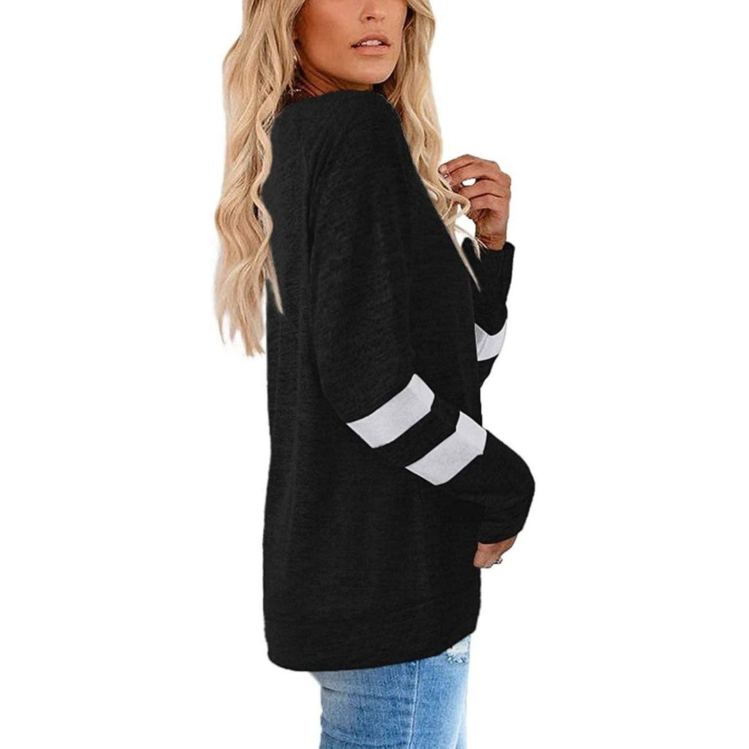 Womens Crewneck Sweatshirts Long Sleeve Sweaters Tunic Tops Image 11