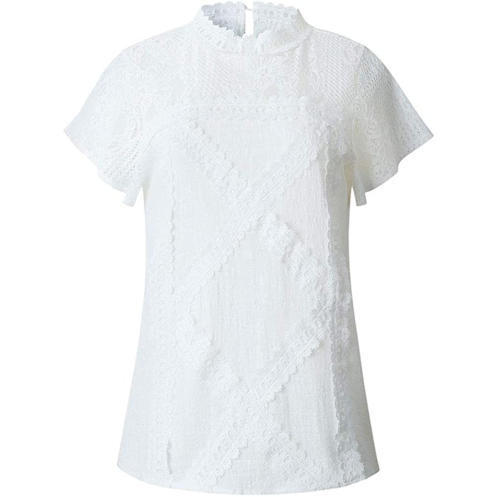 Womens Cute Lace Shirt Top T-Shirt Image 6