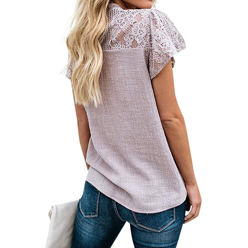 Womens Cute Lace Shirt Top T-Shirt Image 12