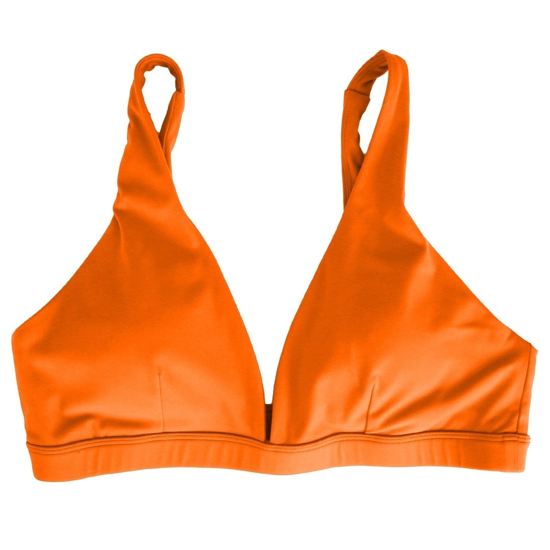 Womens Deep V-Neck U-Shaped Back Sports Bra Image 9