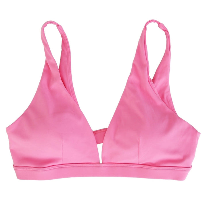 Womens Deep V-Neck U-Shaped Back Sports Bra Image 10