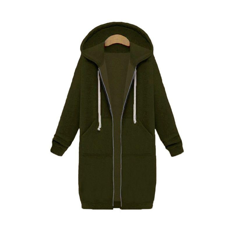 Zipper Front Pocket Drawstring Hoodie Image 1