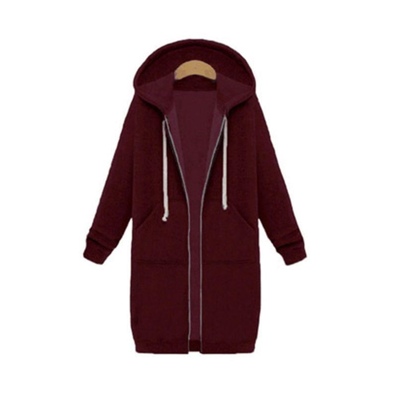 Zipper Front Pocket Drawstring Hoodie Image 6