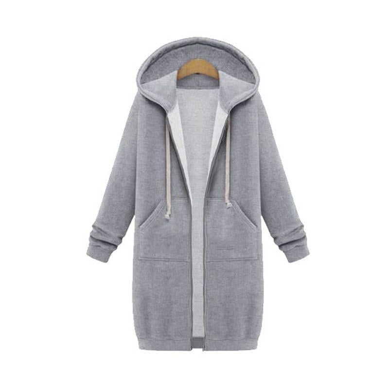 Zipper Front Pocket Drawstring Hoodie Image 7