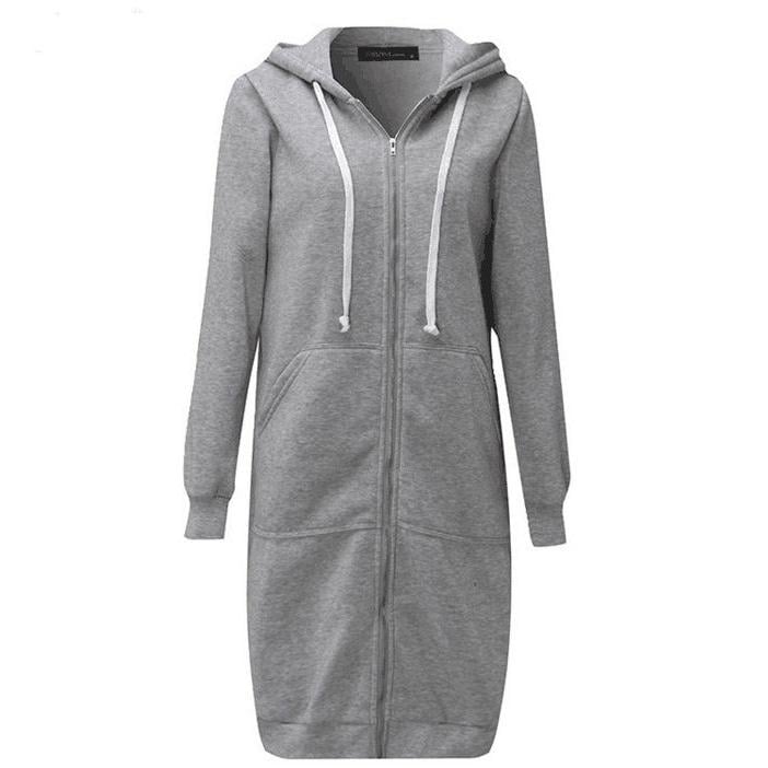 Zipper Front Pocket Drawstring Hoodie Image 8