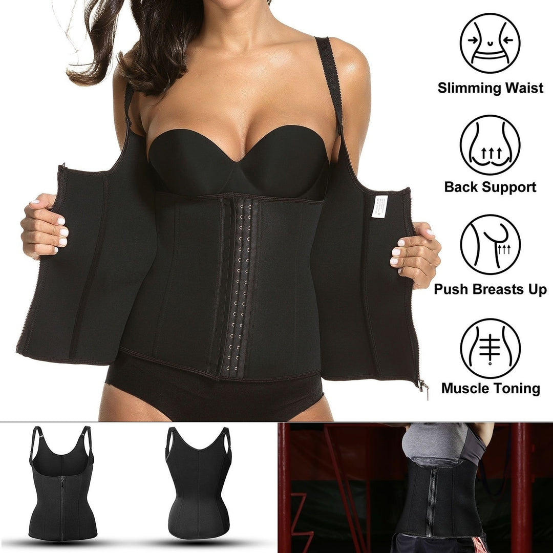 Zippered Waist Trainer Corset Image 12