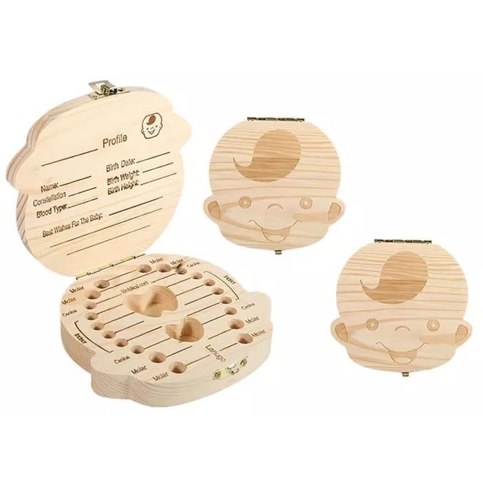 Wooden Storage Keepsake Box For Baby Teeth Image 4