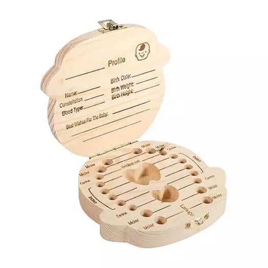 Wooden Storage Keepsake Box For Baby Teeth Image 8