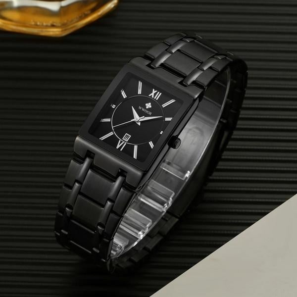 WWOOR Luxus Men Fashion Square Date Watch Image 1