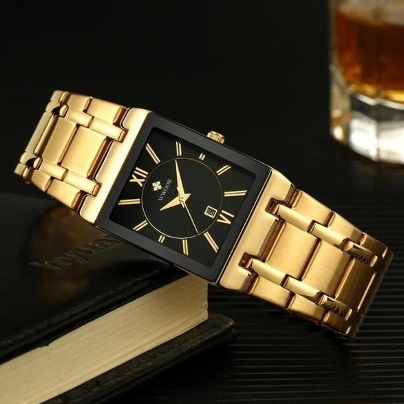 WWOOR Luxus Men Fashion Square Date Watch Image 4