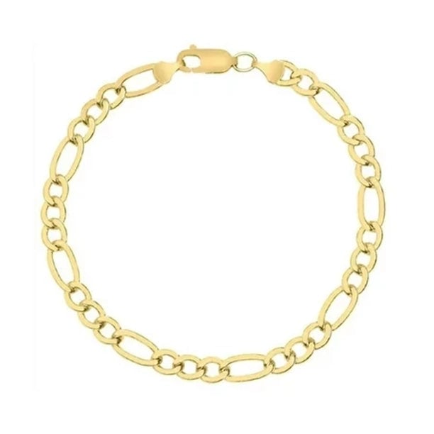 Yellow Gold Cuban Mariner Figaro or Rope Bracelet Gold Filled High Polish Finish Image 3