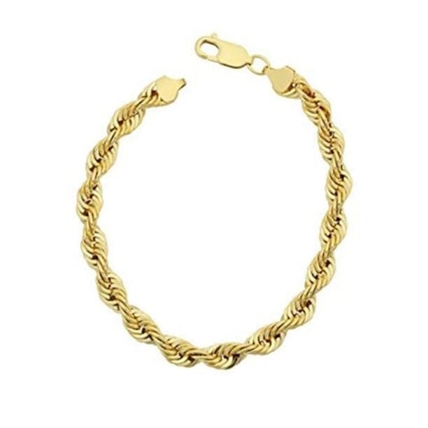 Yellow Gold Cuban Mariner Figaro or Rope Bracelet Gold Filled High Polish Finish Image 4