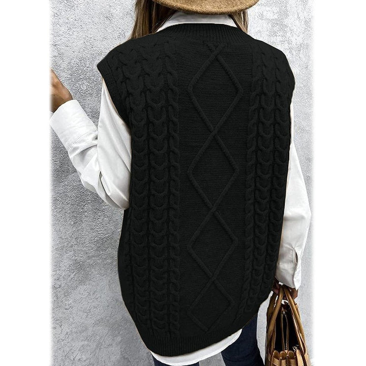 Womens Sleeveless Sweater Vest Top Image 6