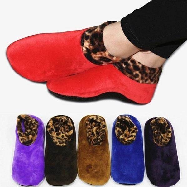 Womens Soft Bottom Plush Floor Slippers Socks Image 1