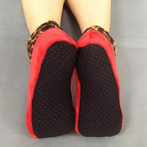 Womens Soft Bottom Plush Floor Slippers Socks Image 8