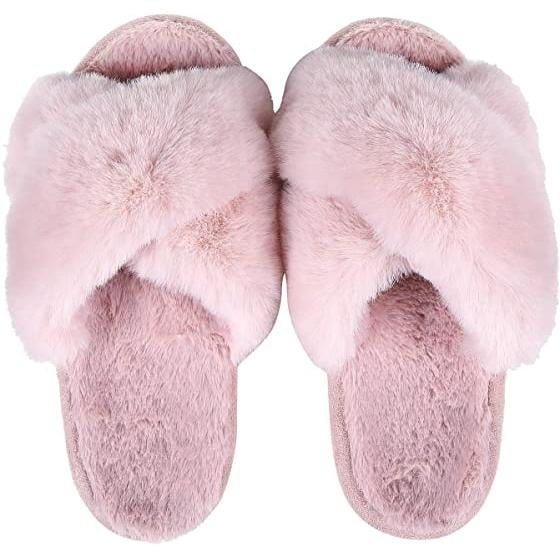 Womens Soft Plush Lightweight House Slippers Image 6