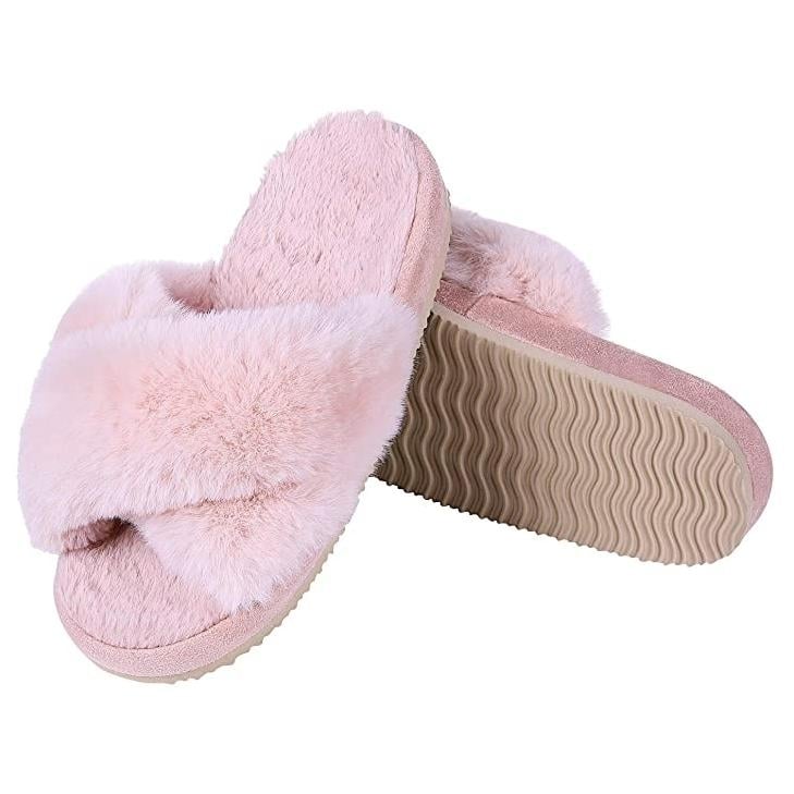 Womens Soft Plush Lightweight House Slippers Image 7