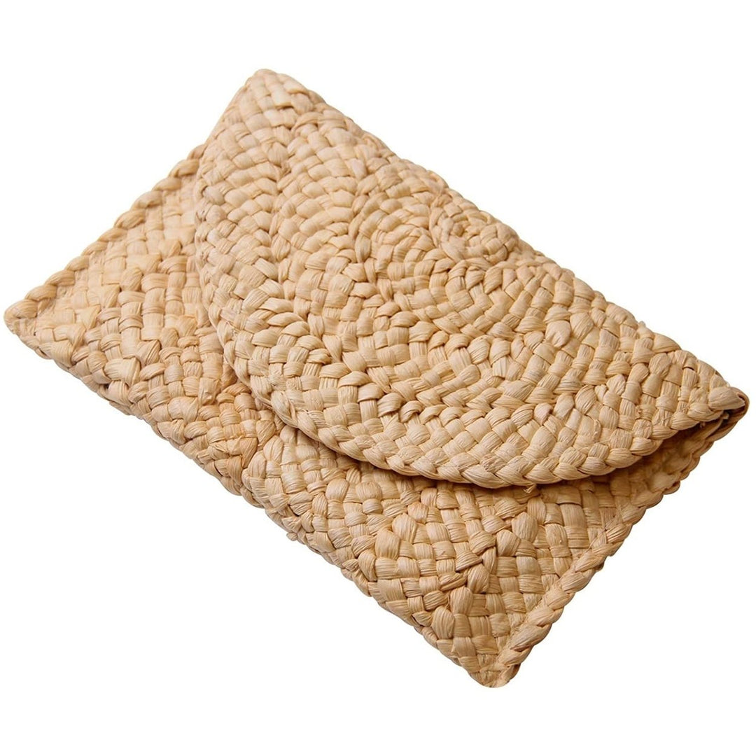 Womens Straw Clutch Purse Image 1