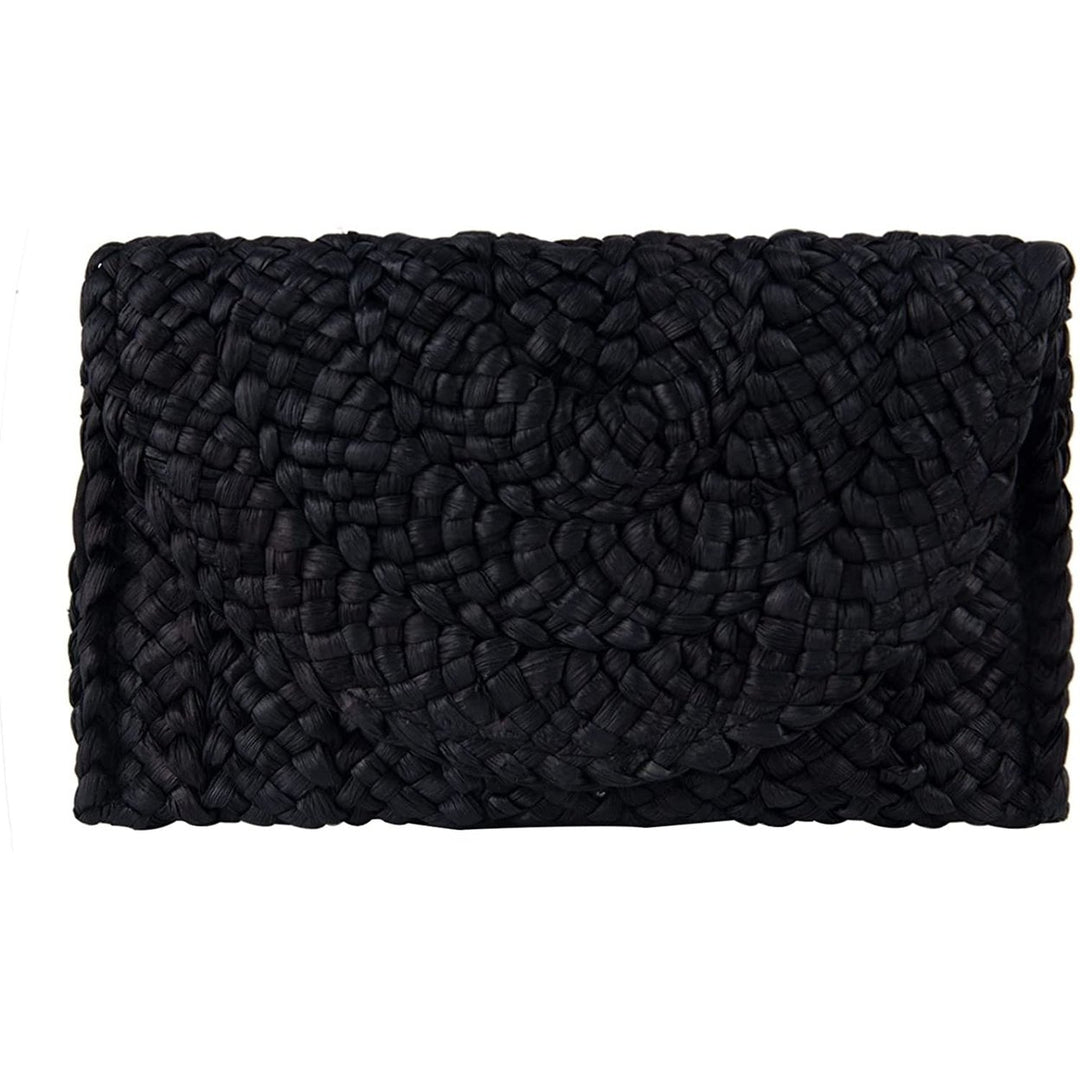 Womens Straw Clutch Purse Image 1