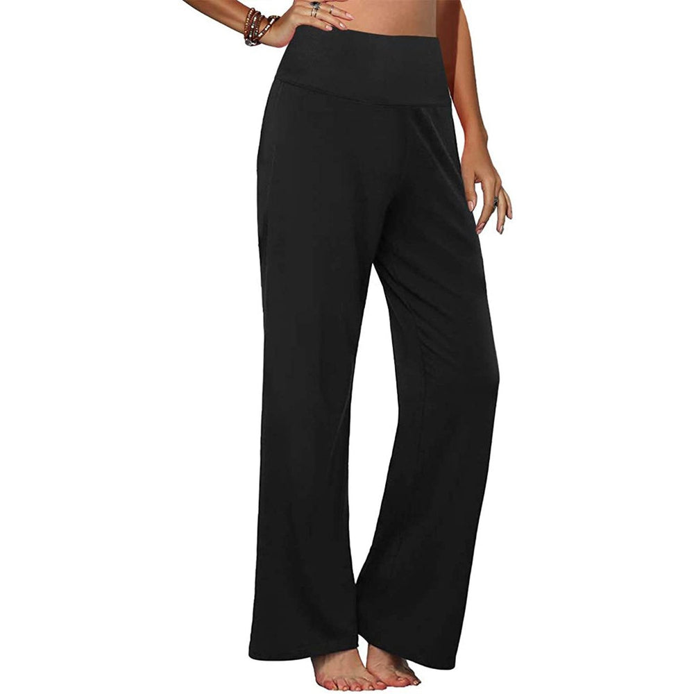 Womens Stretchy Wide Leg Lounge Pants Image 2