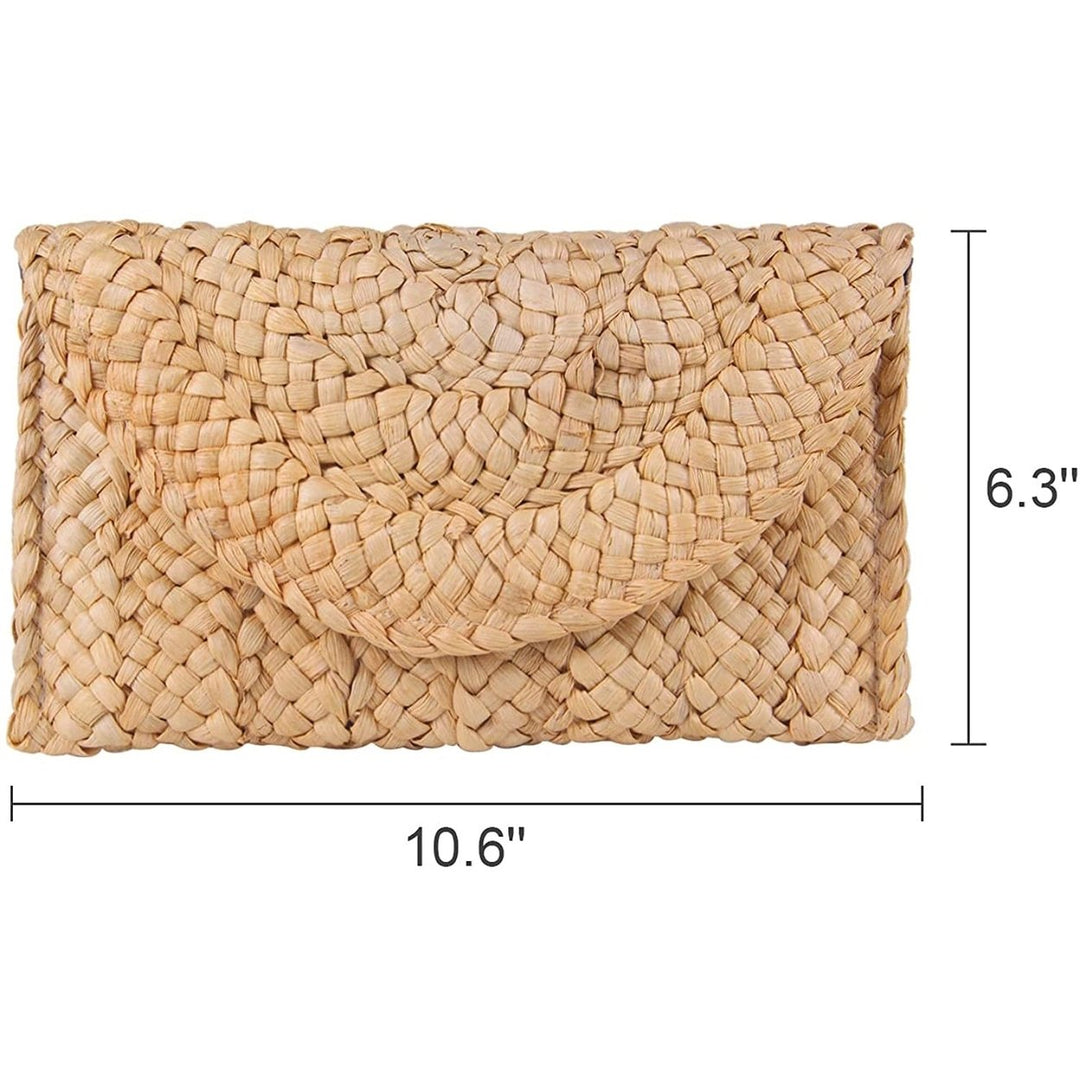 Womens Straw Clutch Purse Image 4