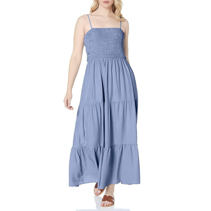 Womens Summer Boho Sleeveless Maxi Dress Image 2