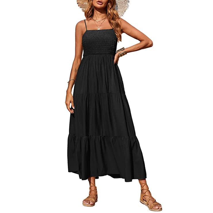 Womens Summer Boho Sleeveless Maxi Dress Image 3