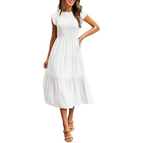 Womens Summer Casual Tiered A-Line Dress Image 1