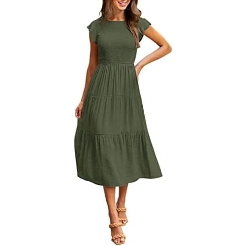 Womens Summer Casual Tiered A-Line Dress Image 7