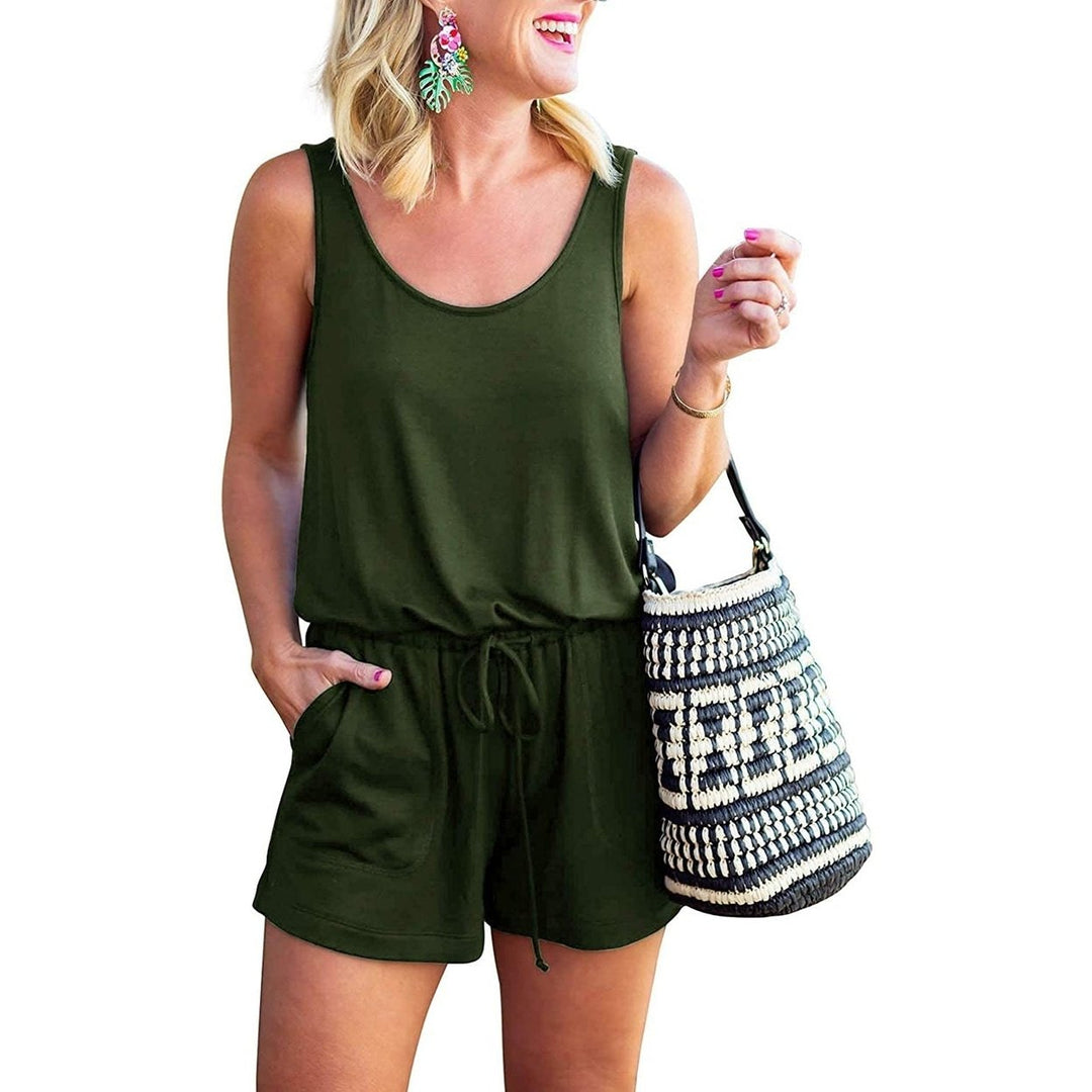 Womens Summer Sleeveless Tank Top Jumpsuit Image 2