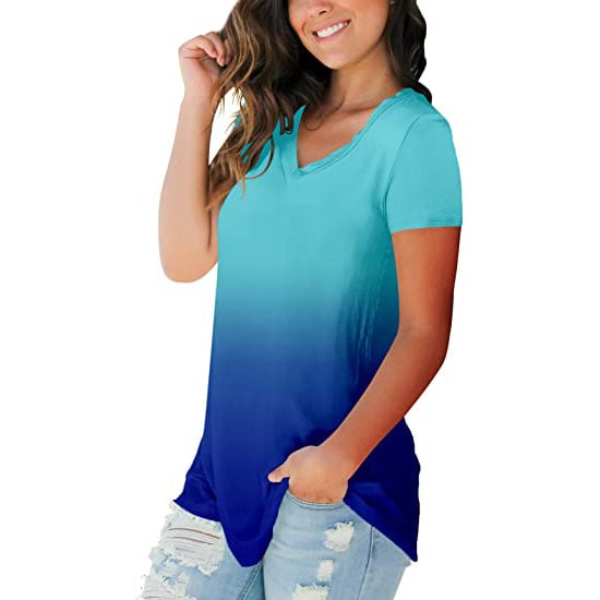 Womens Summer Tie Dye Short Sleeve T-Shirt Image 4